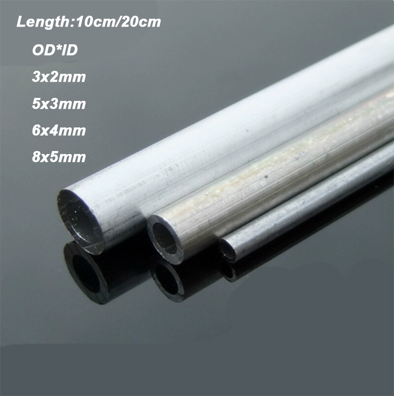 Aluminium Round Tube Grade 6061-T6 3mm 5mm 6mm 8mm Length 10cm/20cm DIY Model