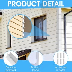 6 Pcs Aluminum Siding Corners 8 Inch Outside Siding Corner Caps Smooth Siding…