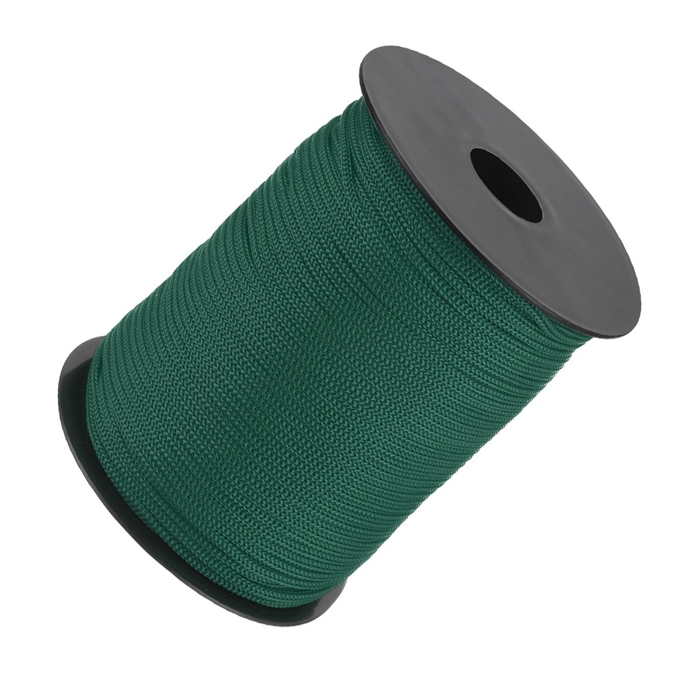 1/8″ 328ft Polypropylene Rope Braided Ropes Nylon Hollow Utility Cord Ink Green