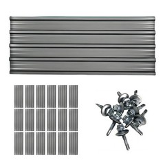 18 Pack Grey Corrugated Metal Roof Panels Heavy Duty