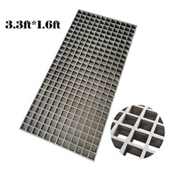 1 PCS 3.3ft*1.6ft Fiberglass Grille Grating for Parking Lot Sewer Gray FRP Floor