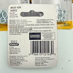 National Hardware N121-434 Closed S Hooks 7/8″ Zinc Plated (Lot of 6 Pks of 8)