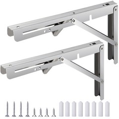 Folding Shelf Bracket Stainless Steel Bench Table Wall Mounted Heavy Duty 8″-20″