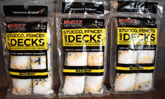 WHIZZ Applicators MAXIMUS Stucco Fences Decks 6 inches 3/4 Nap Set of 3 Packages