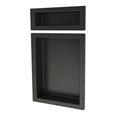 Tile Redi Usa Redi Niche Double Niche Recessed Shower Shelf- Black Two Inner