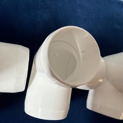 PVC 1-1/4″ Furniture Grade 3 Way Corner Elbow PVC Fitting 4 Pack White NEW