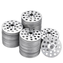 AccEncyc 1 Inch Plaster Washers 200 Pcs Buttons Metal 25 mm / 1 inch