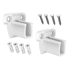 ClosetMaid Fixed Mount 2-Pack White Resin Wire Closet Hardware Shelf Bracket