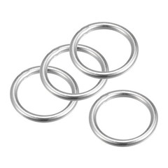 316 Stainless Steel Round Ring Welded O-Rings 20mm(0.79″) ID 3mm Thick 4pcs
