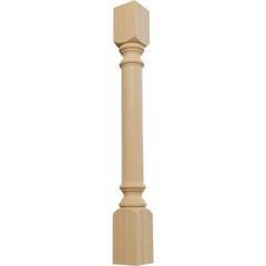 Ekena Millwork COL03X03X35TRCH Traditional Cabinet Column (Top Block: 6 1/8″, Bo