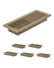 4 x 10 Inch Floor Registers, 6-Pack Vent Grilles, HVAC Heavy-Duty Walkable Iron