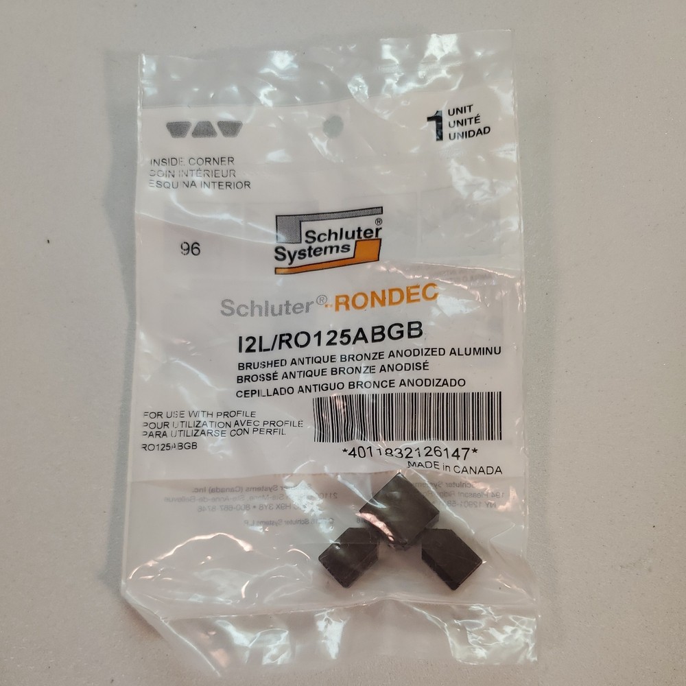 Schluter RONDEC – Inside Corner – Brushed Antique Bronze – (I2L/RO 125 ABGB)