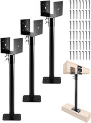 3.6″ Pergola Roof Riser Bracket Saddle Beam Support Kit Adjustable Metal | Heavy