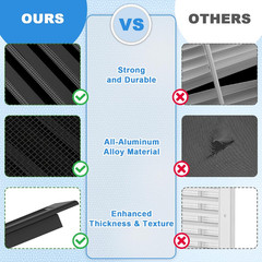 2-Pack 20″X20″ Gable Vents – Premium Aluminum Vents for Attic, Garage, or Exteri