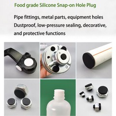 White/Black/Grey/Clear Snap-on Hole Plug 2.5mm – 14mm Silicone Blanking End Caps