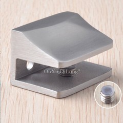 8PCS Stainless Steel Heavy Glass Clamps Furniture Shelf Partition Holder Bracket