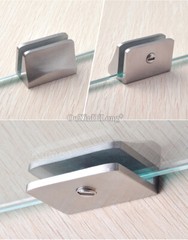 8PCS Stainless Steel Heavy Glass Clamps Furniture Shelf Partition Holder Bracket