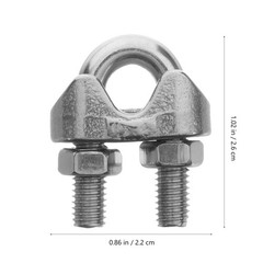 20 Pcs Cable Jacket Set Wire Rope Clip Clamp Steel Clips Small Clamps