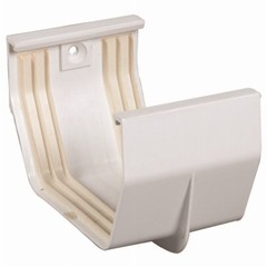 Slip Joint Gutter Connector, Contemporary, Vinyl, White, 5-In. – T0505