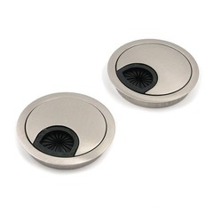 Quluxe Cable Hole Cover, 2-3/8″ Zinc Alloy Desk Grommet for Wire Organizer- B…