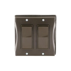 BELL 2-Gang Bronze Decorator Switch Weatherproof Light Switch C… Fast USA SHIP