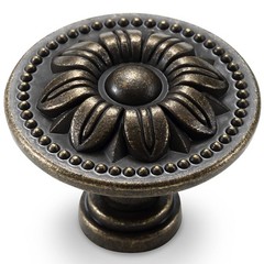 CHICTIE Set of 10 Vintage Kitchen Cabinet Knobs Pulls, Flower Drawer Bronze