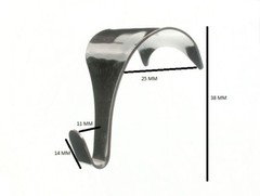 Picture Rail Moulding Hanging Hooks CP Chromed Pack Of 20