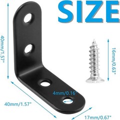 1.5″ L-Shaped Bracket Corner Brace Stainless Steel Bracket 90 Degree Heavy Duty