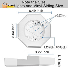Vinyl Siding Mounting Blocks Kit,Siding Mounting Block with Built-In Electrical