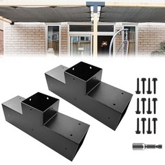 Pergola DIY Kit,2 Pcs 3-Way T-Angle Corner 4″x4″ 2pcs 3-way T-Shaped Bracets