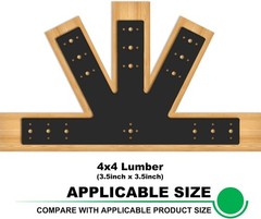 Heavy Duty 2pc 24″ Black Pergola Truss Roof Plate Alloy Steel 6:12 Pitch