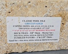 Natural Stone Bull Nose Grecian Gold Pool Coping Stone 12″x4″x1-1/2″ Frost Free