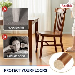 Ansible 60 Pcs Felt Furniture Pads 1 Felt Pads For Chair Leg Floor Protectors