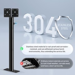 Upgraded 2Pack 3.6″ 304 Saddle Stainless Steel Roof Riser Patio Pergola