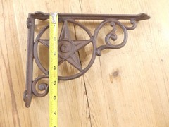 4 Cast Iron Star Brackets Garden Braces Shelf Bracket RUSTIC Corbels Mantle