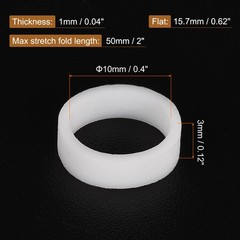 100pack Silicone Rubber Bands Rings Non-slip 10mm Dia 1mm Thick 3mm Width