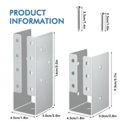 Gawicpy Concealed Stainless Steel Joist Hangers 10-30Pcs 2X6 4X6 4X8 Screws