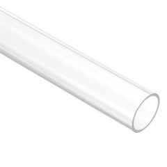Rigid Round Clear Tubing 11mm ID x 14mm OD x 150mm Length Plastic Tube