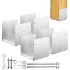 Post Base Bracket 4Pcs Adjustable 8×8 Deck Support