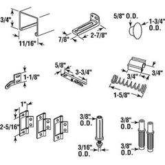 Prime-Line Products 164686 Bi-Fold Closet Track Kit, 36-Inch, 2 Door