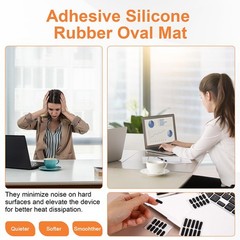 Length 16-160mm Oval Rubber Feet Pad Adhesive Gasket Anti-Slip Laptops Keyboard