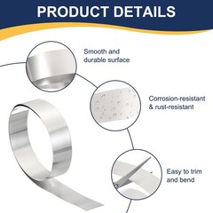 Aluminum Flashing Roll, 1.6″ x 3.28ft Aluminum Flashing Roofing Panels 0.3mm