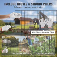Vevor 36x50ft Galvanized Wire Mesh 2x3in Chicken Fence 16G Vinyl Coated