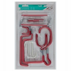 Assorted Hanging Hooks, Red Vinyl Over Steel – N112-034