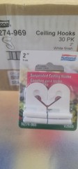 30Pairs of Drop Ceiling Hooks National brand N274-969 all White color