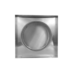12 In. Dia. Aluminum round Back Roof Vent with Curb Mount Flange in Mill Finish