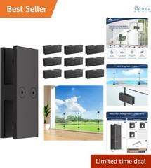 Glass Railing Clamp Stainless Steel Black 180 Degree Fence Pool Balustrade