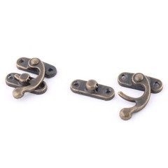 Retro Swing Bag Chest Box Latch Suitcase Lock Clasp Closure Bronze Tone 4 Sets