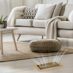 VOISEN Floor Register 4×8, 4 Pack Floor Vent Covers, Steel Adjustable Air Sup…