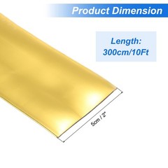 Peel and Stick Wall Molding Trim, 2″ x 10ft PVC Panel Molding Trim Gold